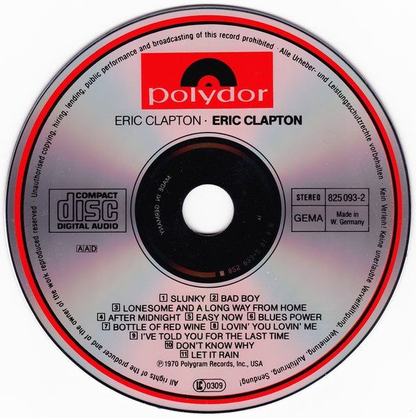 Eric Clapton : Eric Clapton (CD, Album, RE)