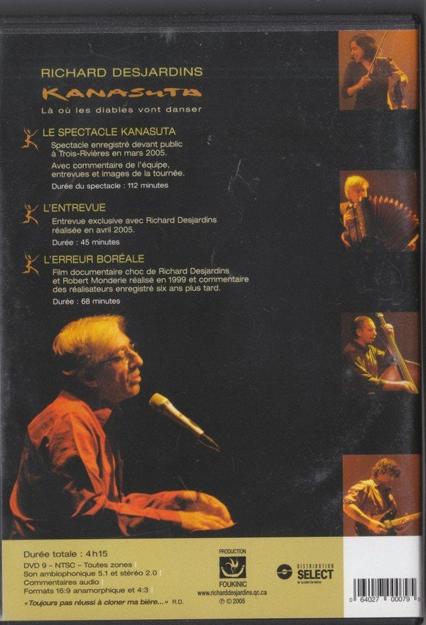 Richard Desjardins : Kanasuta - Là Où Les Diables Vont Danser (DVD-V, NTSC)