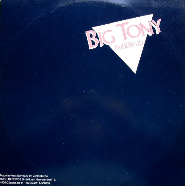 Big Tony : Bubble Up (Special Scratch Remix) (12", Maxi)