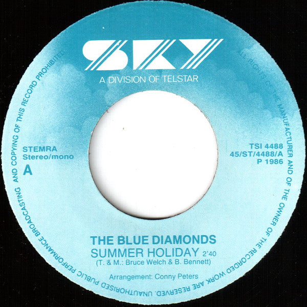 The Blue Diamonds : Summer Holiday (7", Single)