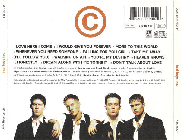 Bad Boys Inc. : Bad Boys Inc. (CD, Album)