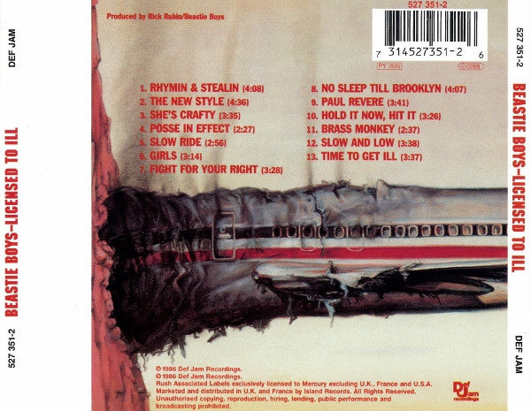 Beastie Boys : Licensed To Ill (CD, Album, RP)