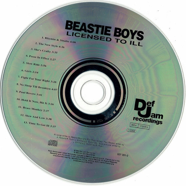 Beastie Boys : Licensed To Ill (CD, Album, RP)