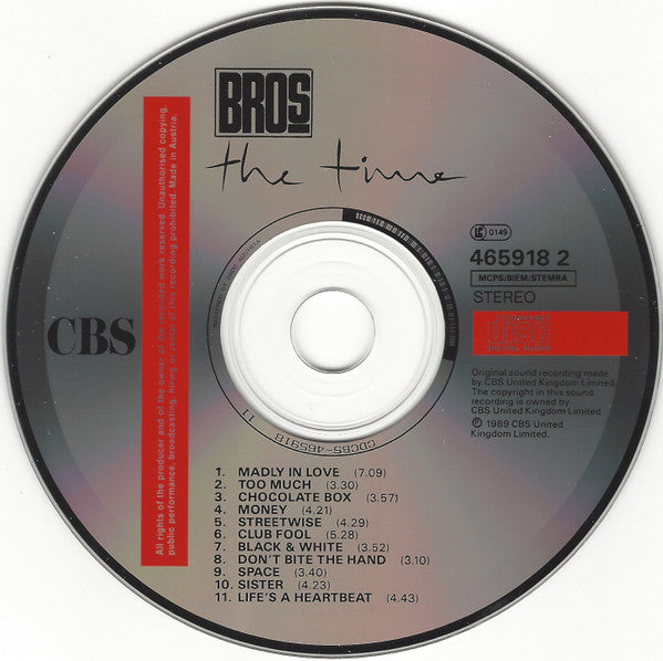 Bros : The Time (CD, Album)