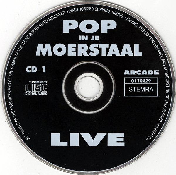 Various : Pop In Je Moerstaal Live (2xCD, Comp)