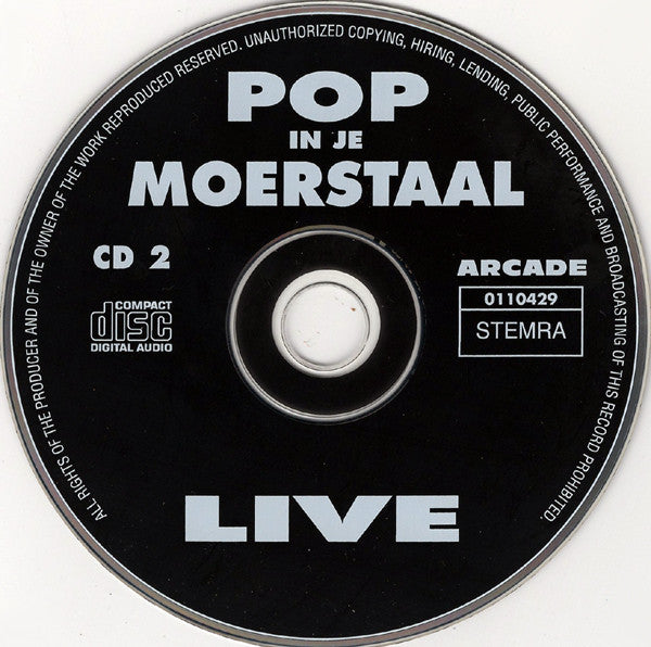 Various : Pop In Je Moerstaal Live (2xCD, Comp)