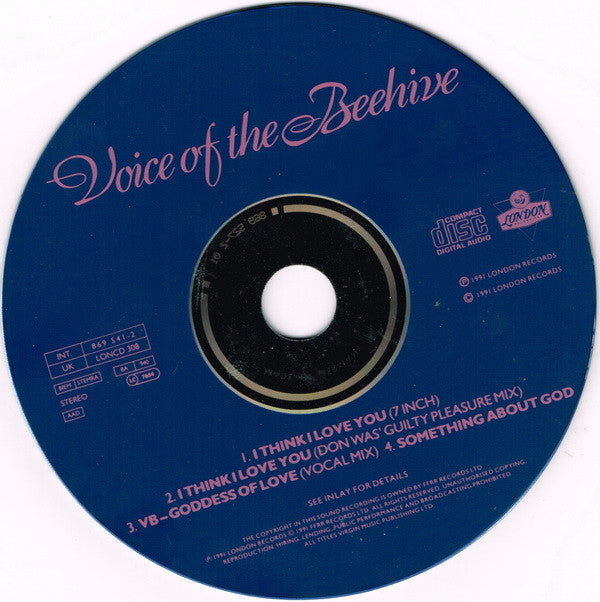 Voice Of The Beehive : I Think I Love You (CD, Maxi)