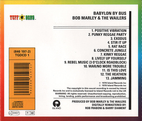 Bob Marley & The Wailers : Babylon By Bus (CD, Album, RE, RM)