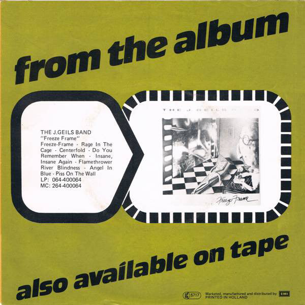 The J. Geils Band : Freeze Frame (7", Single)