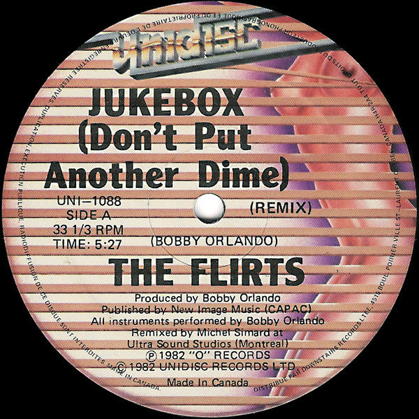The Flirts : Jukebox (Don't Put Another Dime) (Remix) (12")