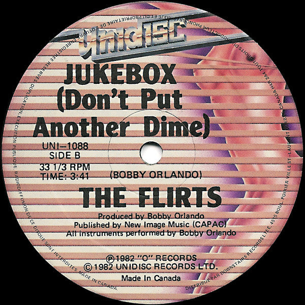 The Flirts : Jukebox (Don't Put Another Dime) (Remix) (12")