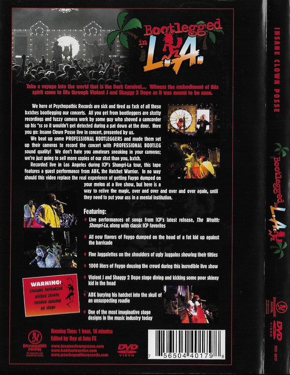 Insane Clown Posse : Bootlegged In L.A. (DVD-V)