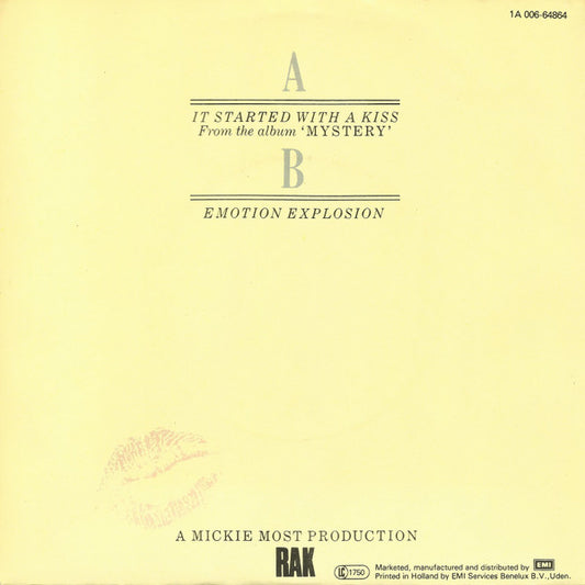 Hot Chocolate : It Started With A Kiss (7", Single)