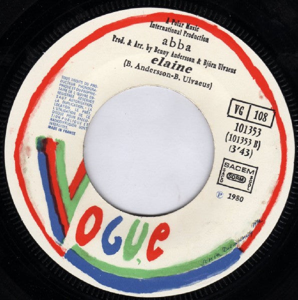 ABBA : The Winner Takes It All / Elaine (7", Single)