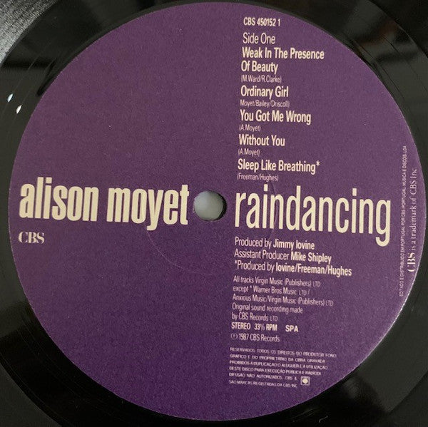 Alison Moyet : Raindancing (LP, Album)