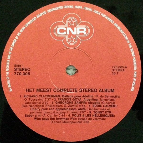 Various : Het Meest Complete Stereo-album Inclusief Stereotestplaat (2xLP, Gat)