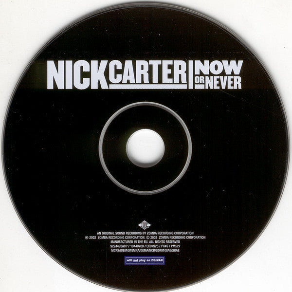 Nick Carter (2) : Now Or Never (CD, Album, Copy Prot. + DVD-V, PAL + Ltd)
