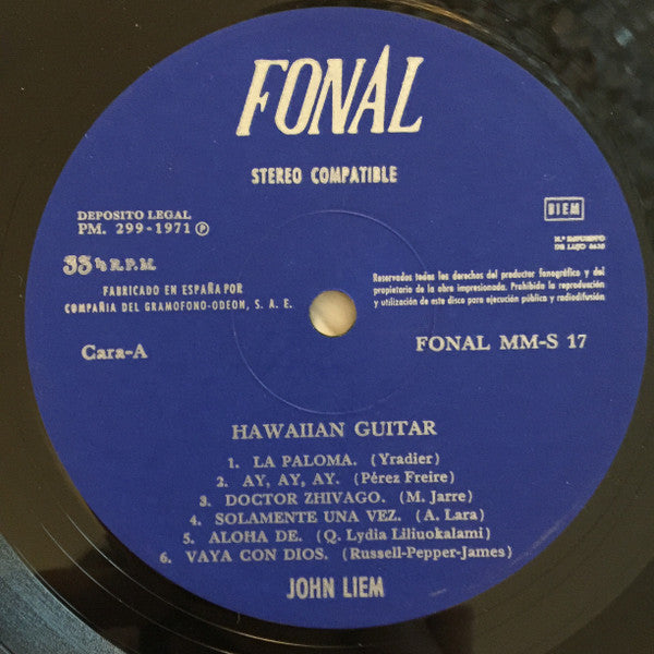 John Liem : Hawaiian Guitar (LP, Album)