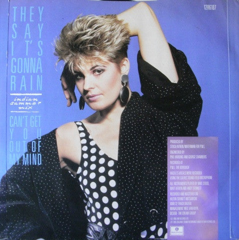 Hazell Dean : They Say It's Gonna Rain (Indian Summer Mix) (12", Single, Pos)