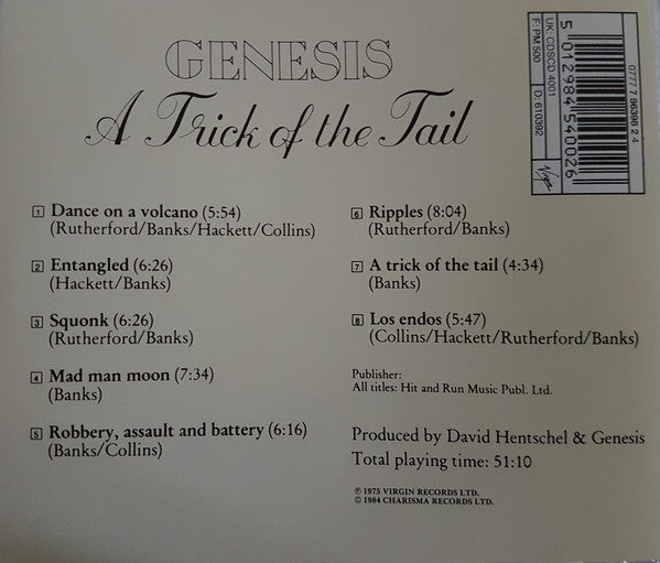 Genesis : A Trick Of The Tail (CD, Album, RE, EMI)