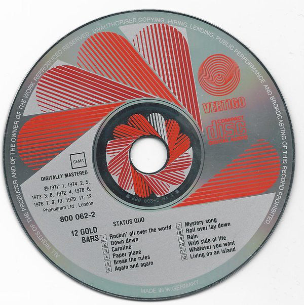 Status Quo : 12 Gold Bars (CD, Comp, RE)