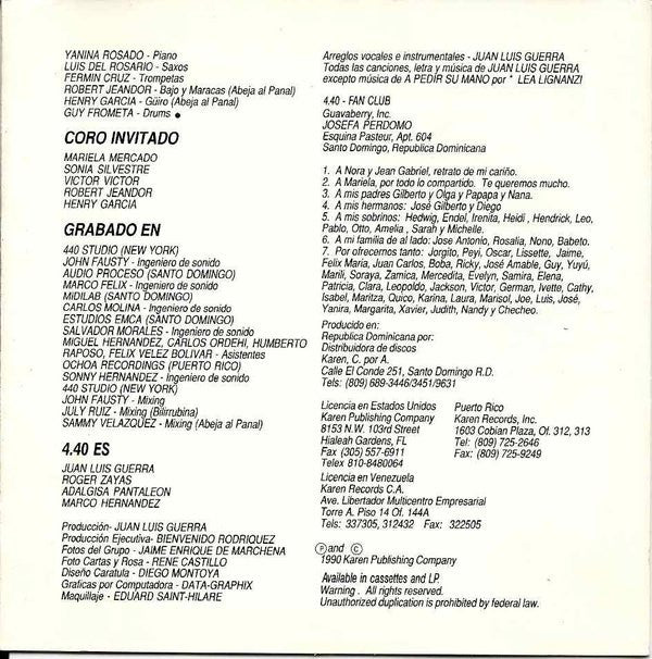 Juan Luis Guerra 4.40 : Bachata Rosa (CD, Album)