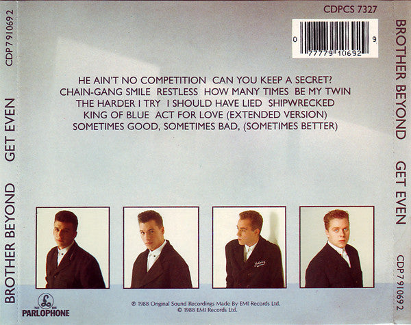 Brother Beyond : Get Even (CD, Album)