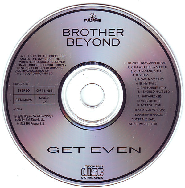 Brother Beyond : Get Even (CD, Album)