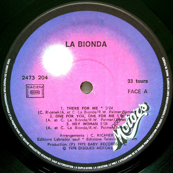 La Bionda : La Bionda (LP, Album, Gat)