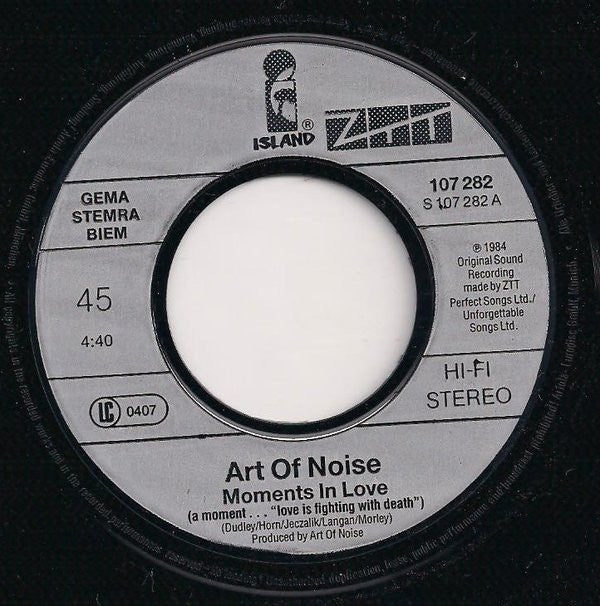 The Art Of Noise : Moments In Love (7", Single, RE)
