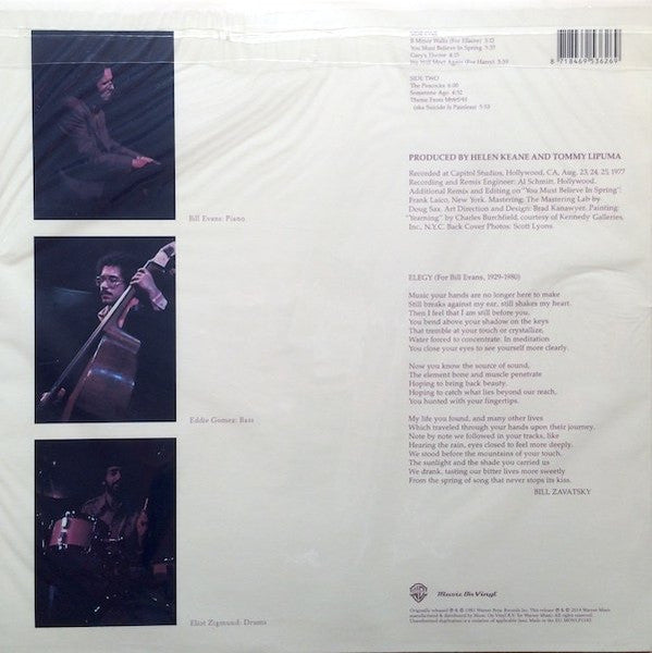 Bill Evans : You Must Believe In Spring (LP, Album, RE, 180)
