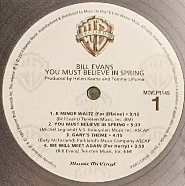 Bill Evans : You Must Believe In Spring (LP, Album, RE, 180)