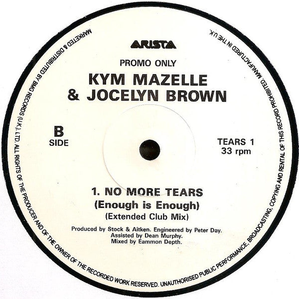 Kym Mazelle & Jocelyn Brown : No More Tears (Enough Is Enough) (2x12", Promo)