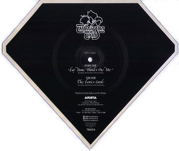 Thompson Twins : Lay Your Hands On Me (5", Shape, Single, Ltd, Pic, Bla)