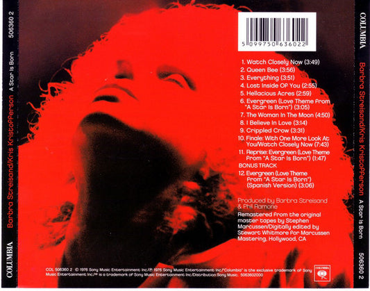 Barbra Streisand & Kris Kristofferson : A Star Is Born (CD, Album, RM)