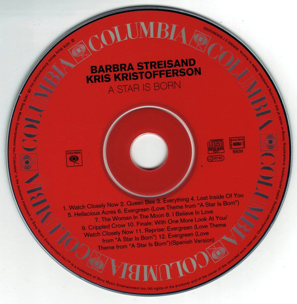 Barbra Streisand & Kris Kristofferson : A Star Is Born (CD, Album, RM)