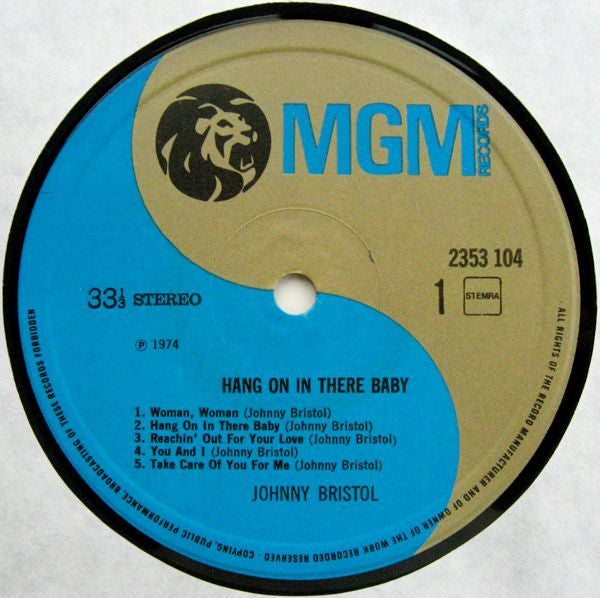 Johnny Bristol : Hang On In There Baby (LP, Album)