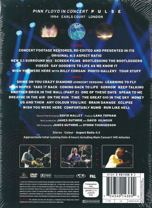 Pink Floyd : Pulse (2xDVD-V, Mixed, RE, Multichannel, PAL)