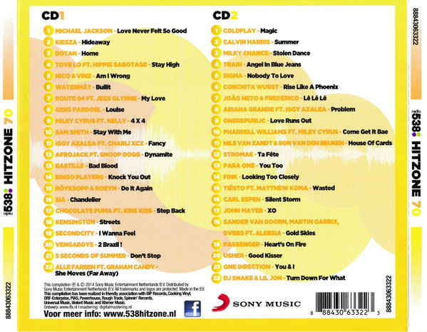 Various : Radio 538 - Hitzone 70 (2xCD, Comp, Tex)