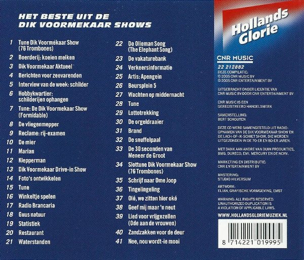 Dik Voormekaar : Het Beste Uit De Dik Voormekaar Shows (CD, Comp)