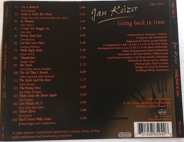 Jan Keizer : Going Back In Time (CD, Album, RE)