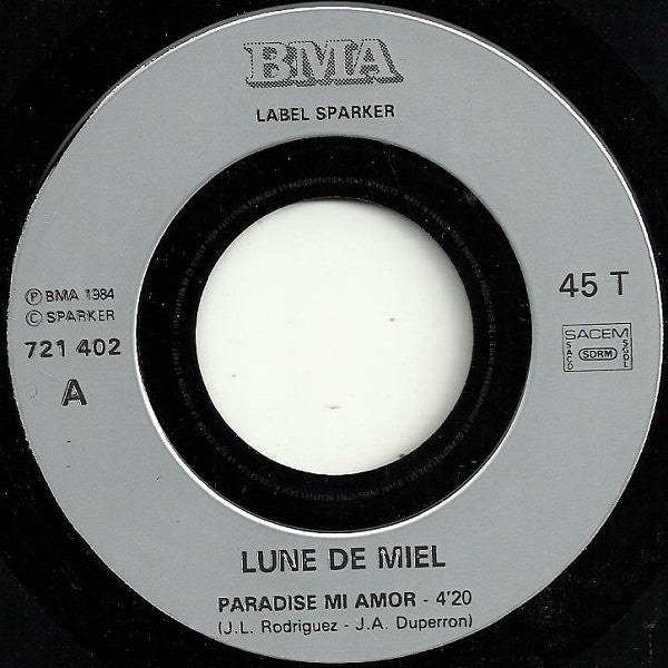 Lune De Miel : Paradise Mi Amor (Version Originale) (7", Single)