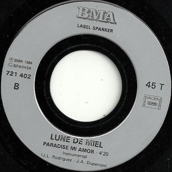 Lune De Miel : Paradise Mi Amor (Version Originale) (7", Single)