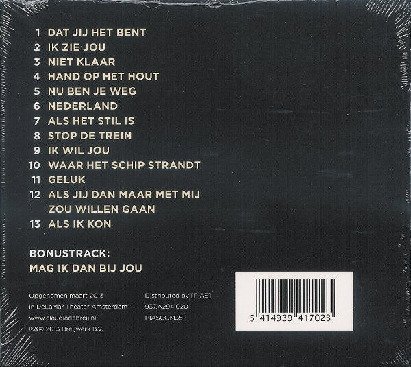 Claudia de Breij : Alleen (CD, Album)