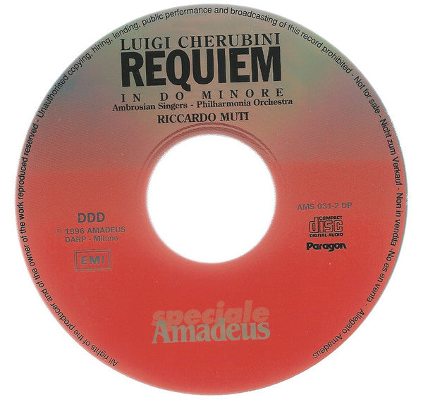 Luigi Cherubini - The Ambrosian Singers, New Philharmonia Orchestra, Philharmonia Orchestra, Riccardo Muti : I Requiem (2xCD, Comp)