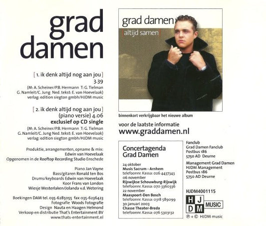 Grad Damen Samen Met Jan Vayne : Ik Denk Altijd Nog Aan Jou (CD, Single)