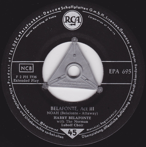 Harry Belafonte : Act 3 (7", EP)