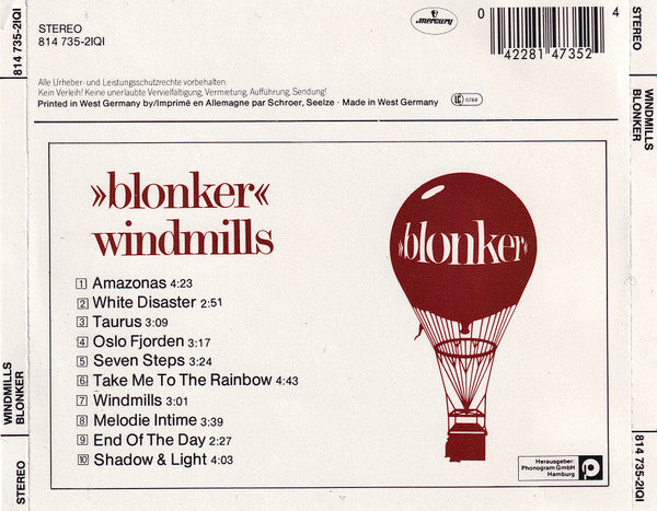 Blonker : Windmills (CD, Album)