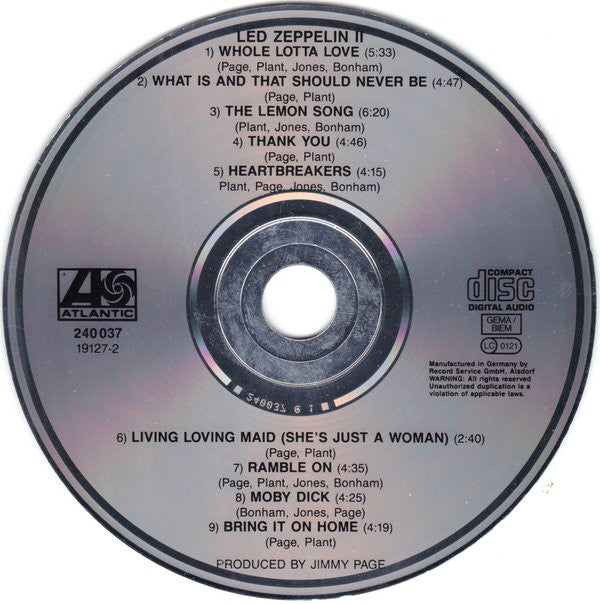Led Zeppelin : Led Zeppelin II (CD, Album, RE)