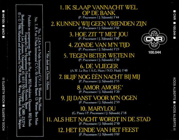 Koos Alberts : Koos Alberts III (CD, Album)